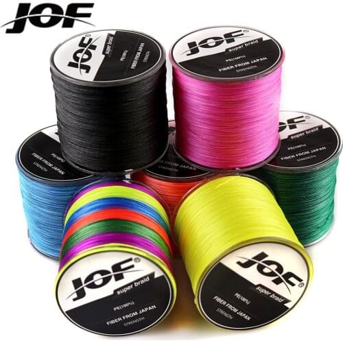 JOF Brand Fishing Line 4 STRANDS 1000M/500M/300M Super Strong Multifilament Fishing line10LB-120LB