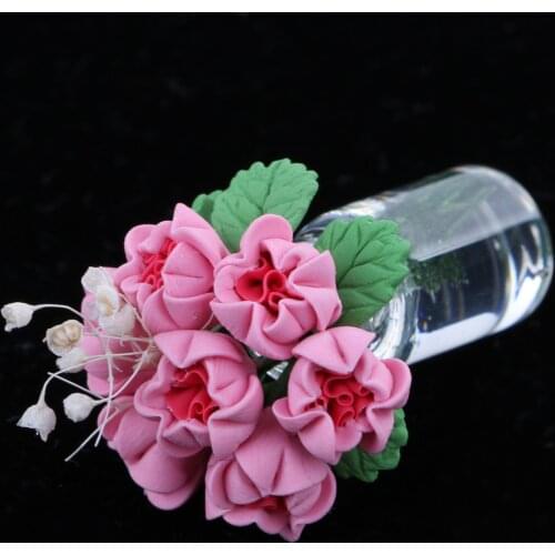 Dollhouse Miniature Flower in Vase for 1/12 Dolls House Living Room Decor