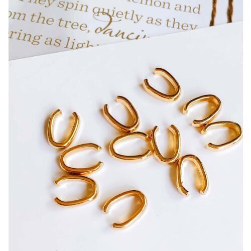 Pendant Necklace Buckle Clasp Connectors K Gold Plated Jewelry Findings Accessories for DIY Material 10pcs