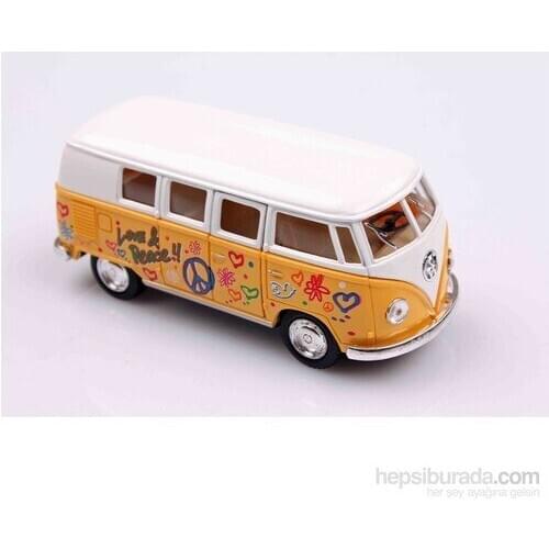 Yellow 1962 Volkswagen Classical Bus 1/32 Czech Leave Die-Cast Model Car