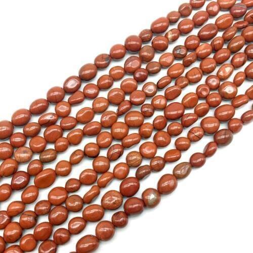 Natural Red Jaspers Stone Loose Beads Spacer Nugget 6-8 mm Free Form Beads Irregular DIY Making Jewelry