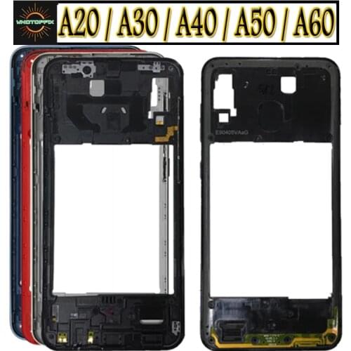 Original For Samsung Galaxy A20 A51 A40 A50 A60 Middle Frame Housing Case A205 A405 A305 A505 Middle Frame Bezel Middle Plate