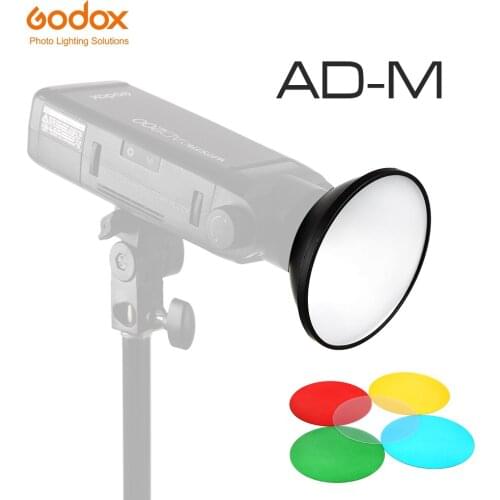 Godox AD-M Standard Reflector Beauty Dish with 5 Color Filters Soft Diffuser for Godox AD200 AD180 AD360 AD360II Camera Flashes