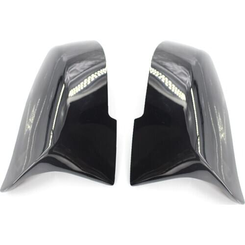 Pair Glossy Black Car Rearview Mirror Frame With Rearview Mirror Housing For Bmw 3 4 Series F30 F31 F32 F33 F36