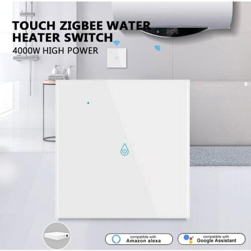 Tuya Zigbee 20A Water Heater Switch EU US Standard Smart HomeTouch Wall Switch Timing Remote Control Work With Google Home Alexa