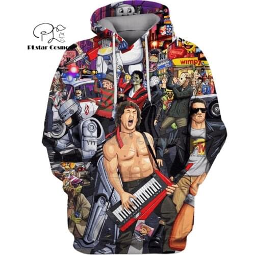 PLstar Cosmos hip hop band movie 3d hoodies/Sweatshirt Winter autumn funny Harajuku Halloween party cosplay streetwear
