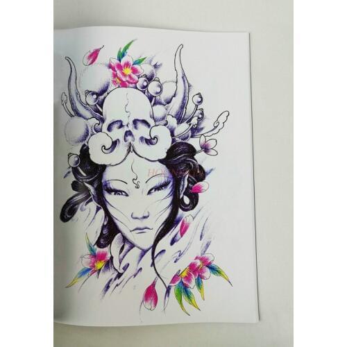Tattoos Books Professional Tattoo Equipment Tatoo Book Manuscript New Tangmen Geisha Flower Like A Godlike Pattern Supplies Sale
