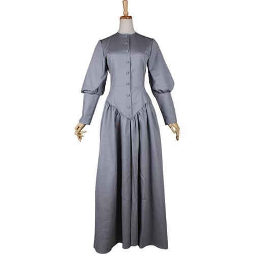 Grey Civil War Dress Gothic Southern Belle Victorian Dress Adult Womens Halloween Party Dress Cosplay Costume