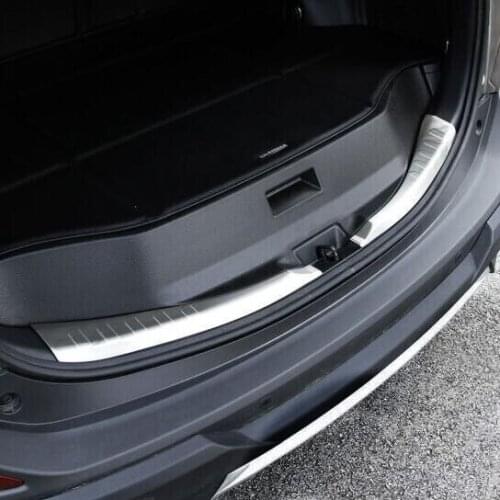 Car styling stainless steel rear bumper protector sill for Toyota RAV4 2014 2015