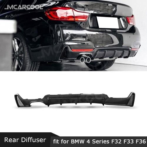 Carbon Fiber Rear Lip Diffuser Spoiler for BMW 4 Series F32 F33 F36 M Sport 2014 - 2018 MP Auto Car Protector styling
