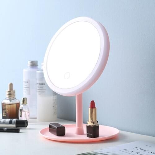 LED Adjustable Daylight Cosmetic Makeup Mirror USB Rechargeable Charge 3 Light Mirrors Vanity Mirroir Standing Touch Sensing Hot
