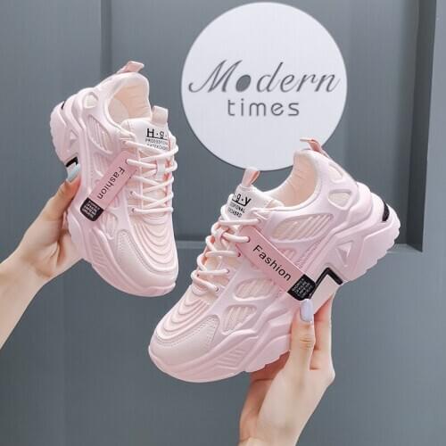 Women Platform Sneakers Chunky Brand Designers Woman Casual Old Dad Shoes Basket Female Sports Mesh Lace Up Vulcanized Shoes 5cm