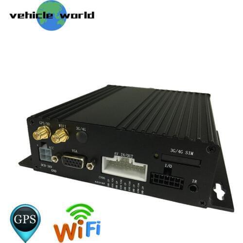 1080P AHD 2.0MP GPS WIFI Dual SD Card 4Channels Mobile DVR for Trailer Truck Taxi Car School Bus