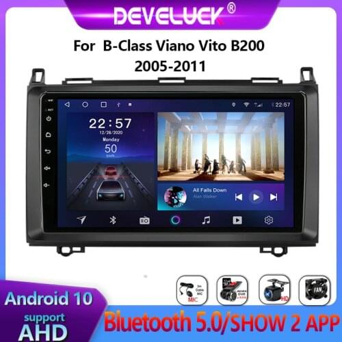 2 din Android 10 Car Radio Multimedia Video Player Navigation GPS For Mercedes Benz B-Class B Class Viano Vito B200 2005-2012