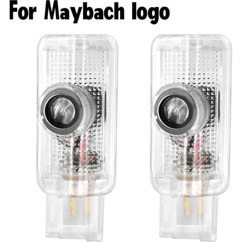 2Pcs Car door welcome lamp LED for Maybach emblem laser projector light for Benz class R GL ML ghost shadow auto luces new