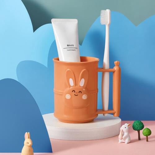 250ml Cartoon Creative Cute Rabbit Non-slip Childrens Water Cup Infant Baby Kids Student Mouthwash Creative Gift Wholesale
