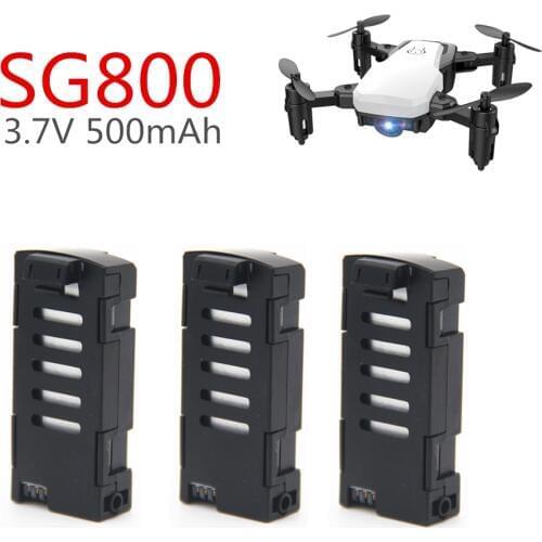 3pcs 3.7V 500mAh Battery for LF606 SG800 D2 JD-16 S606 M9 M11 Drone Components Accessories Rc Drone Spare Parts