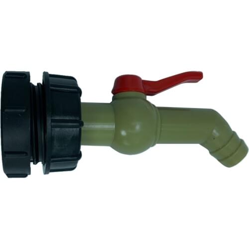 IBC Water Tank Adapter Yard Hose Connector 62mm Thread 45° Valve Fitting