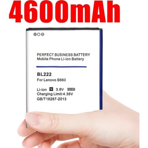 4600mAh BL-222 BL222 Battery for Lenovo S660 S668T Replacement batteries
