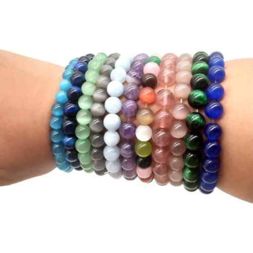 Natural Stone Beads Buddha Bracelet Different kinds of stone Cat Tiger Eyes Yoga Meditation Braclet For Men Women Hand Jewelry