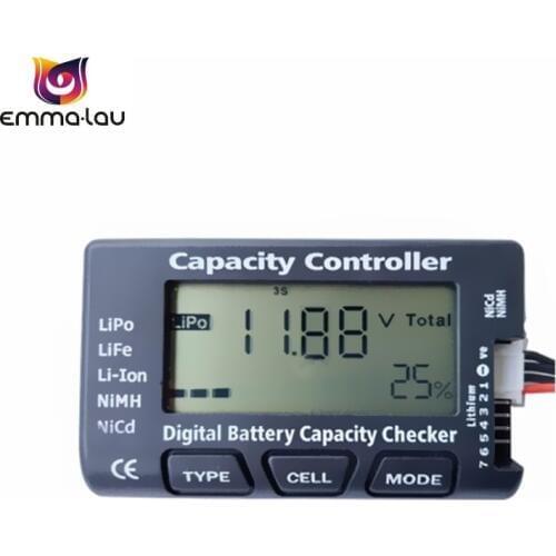 CellMeter-7 Digital Battery Capacity Controller LiPo LiFe Li-ion Nicd NiMH Battery Voltage Tester Checker CellMeter 7 Black