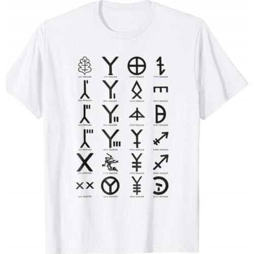 Panzer Divisions Wehrmacht Symbols Insignia T Shirt Gift 2019 Summer Brand MenS Homme Brand Clothing for Men Print Tee Shirt