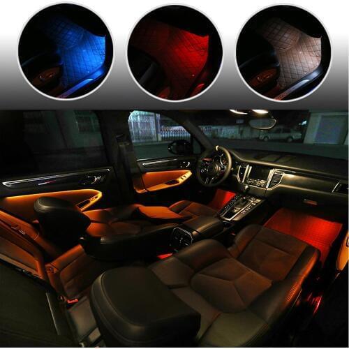 Interior LED Decorative Atmosphere Strip Lights for P orsche Macan Orange/blue/white Switchable