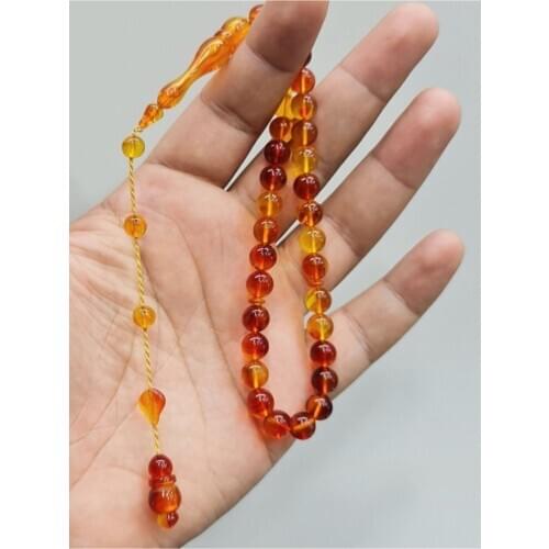Islamic Tasbih Muslim Rosary Beads 33 Prayer Rosary For Men Bracelet For Men Accessory amber oltu amber stone Handmade Turkey