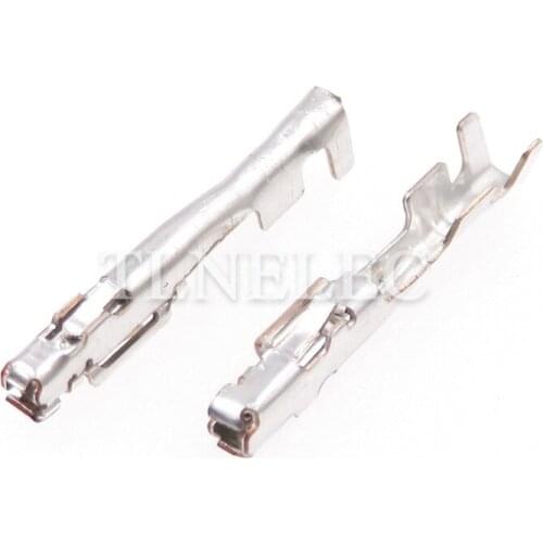 50pcs 0.6mm Series Wire Terminal DJ624B-0.6A Auto Female Crimp Pins Loose Splice Terminal for Automobile Connector