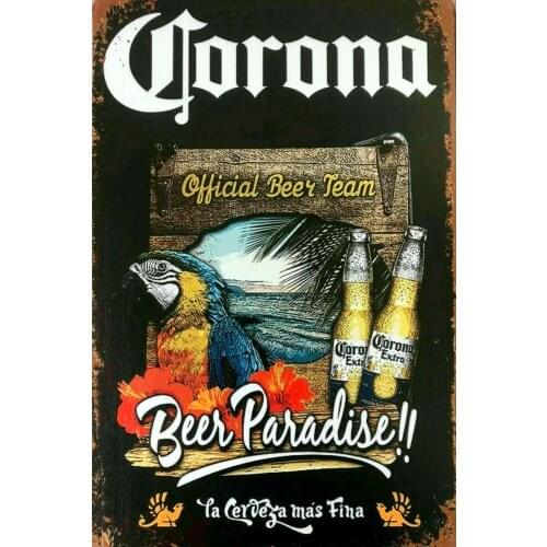 Corona Beer Metal Tin Sign Decor Pub Home Door Vintage Wall Art Poster Plaque