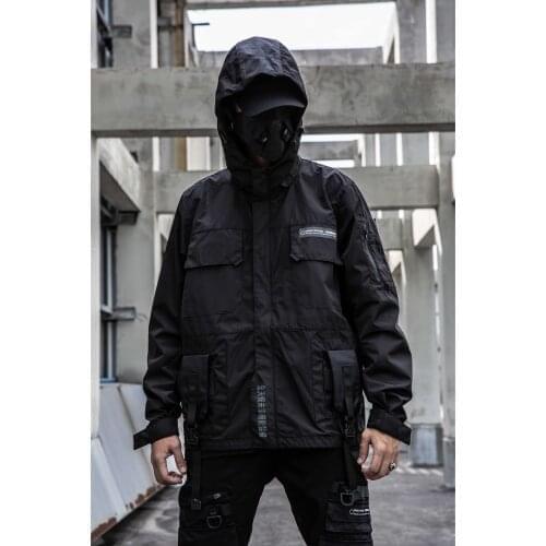 Jacket techwear with side and front pockets and straps darkwear ninja wear streetwear киберпанк одежда