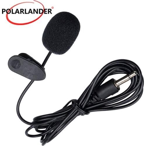 Mini Collar Microphone 2.5M Mic Black for PC Notebook On Lapel 3.5mm Clear for Car Radio With USB Cable Anti-wind Cap