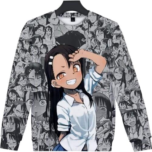 Nagatoro Hayase 3D Print autumn and winter Holiday passionate Men/Women casual Streetwear Gothic Style Round collar fleece