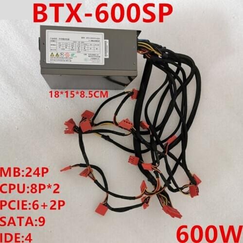 New Miner PSU For GREAT WALL Dual CPU 8Pin Power Supply 600W Power Supply BTX-600SP BTX-500SP