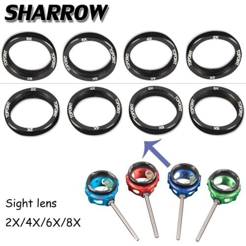 1pc Archery 2x 4x 6x 8x Compound Bow Scope Sight Lens Archery Clarifiers Magnify Glass 30mm For Shooting Hunting Accessories