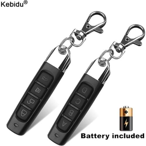 Kebidu Cloning 433MHz Remote Control Key ring Electric Copy Controller Mini Wireless Transmitter Switch 4 Buttons Car Key