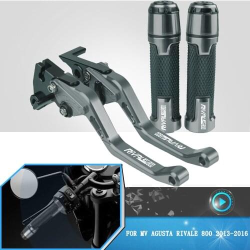 For MV AGUSTA Rivale 800 2013 2014 2015 2016 Motorcycles Accessories CNC Adjustable Brake Clutch Lever 7/8" 22MM Handlebar Grips