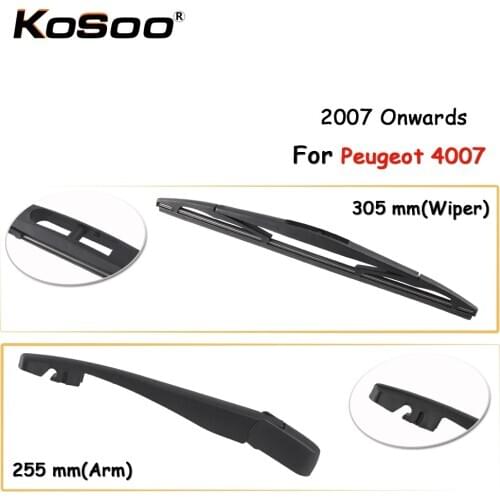 KOSOO Auto Rear Car Wiper Blade For Peugeot 4007,305mm 2007 Onwards Rear Window Windshield Wiper Blades Arm,Car Accessories