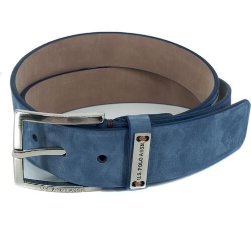 U.s. Polo Assn. Leather Male Belt Navy Blue
