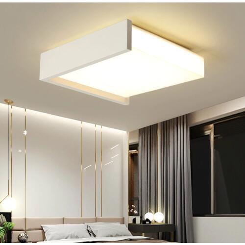 LED ceiling lamp simple square wrought iron home bedroom living room dining room ceiling lamp lighting fixture WF925359