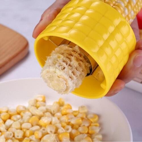 Convenient Anti-pinch Corn Peeler 304 Stainless Steel Labor-saving Corn Stripper Shaver One-step Solid Thicken Kitchen Gadgets