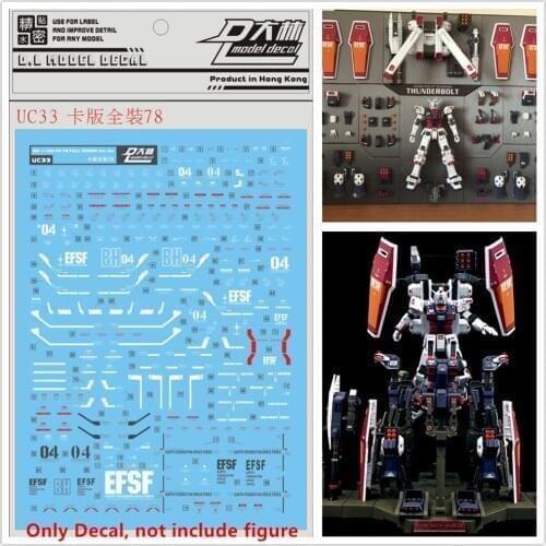 D.L high quality Decal water paste UC33 For MG 1/100 Thunderbolt FA-78 Ver KA DL130