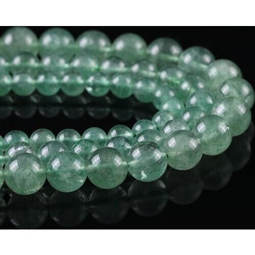 High Quality Popular 6mm 8mm Grass Green Charm Natural Stone Beads Loose Spacer Bead For Handmade bracelets Trendy Jewelry 2021