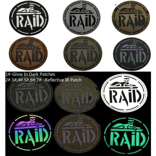 French Police Badges Reflective IR Infrared Patches Glow In Dark Tactical Military Army Hook Patch Clothes Accessories Armbands