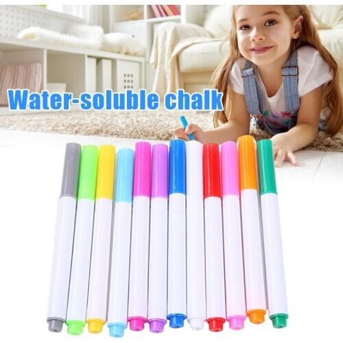12 / Set 7 Color Drawing Whiteboard Pen Felt-Tip Pen Kids Drawing Pen Quick Dry Erasable School Mini Whiteboard Pen LBV