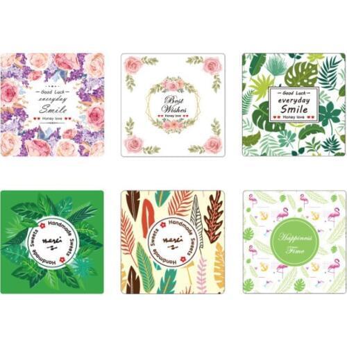 20pcs/pack New Arrival Pudding Cup Box Wrapping Gifts DIY Label Sealing Adhesive Packaging Paper Seal Sticker