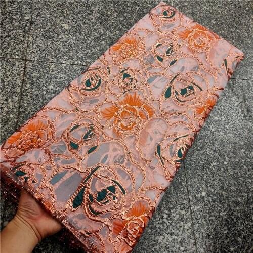 2021 African Jacquard Fabric Lace Nigerian French Tulle Lace High Quality Brocade Lace Fabric for Wedding Party Dress