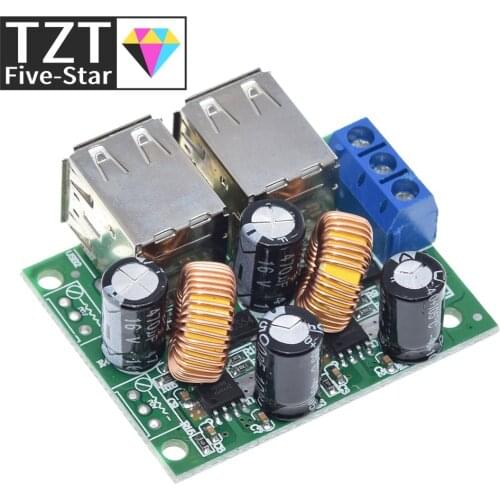 4 Four USB Port A5268 Step Down Power Supply Converter Board Module DC 12V 24V 40V to 5V 5A For MP3/MP4 Phone Car Equipment