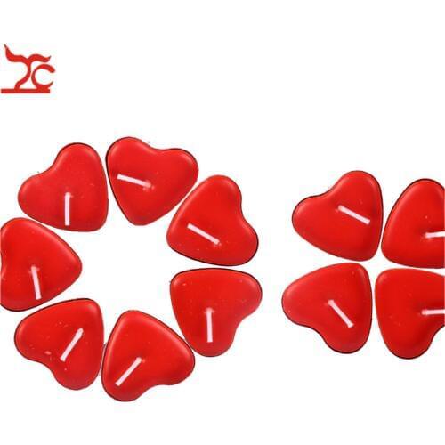 50 pcs Aluminum shell smokeless scented heart-shaped candle 520 Valentines Day Tanabata marriage confession birthday tea wax