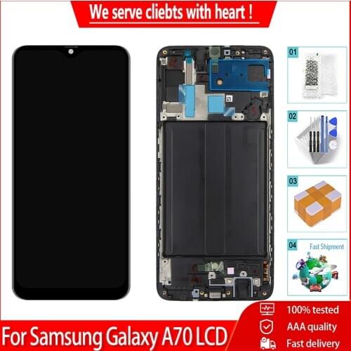6.7" For Samsung Galaxy A70 A705 TFT LCD Display Touch Screen AAA quality Digitizer With Frame Replacement Parts Free Tools